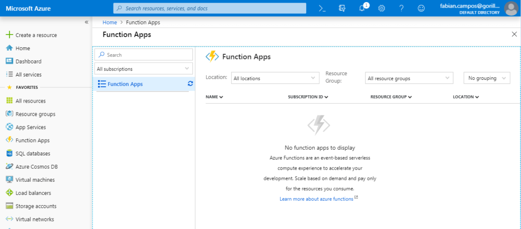1 Function Apps - Microsoft Azure