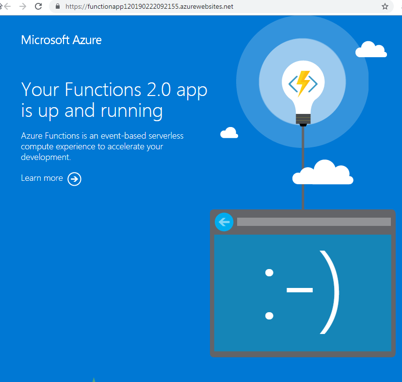 Your Azure Function App is up and running.