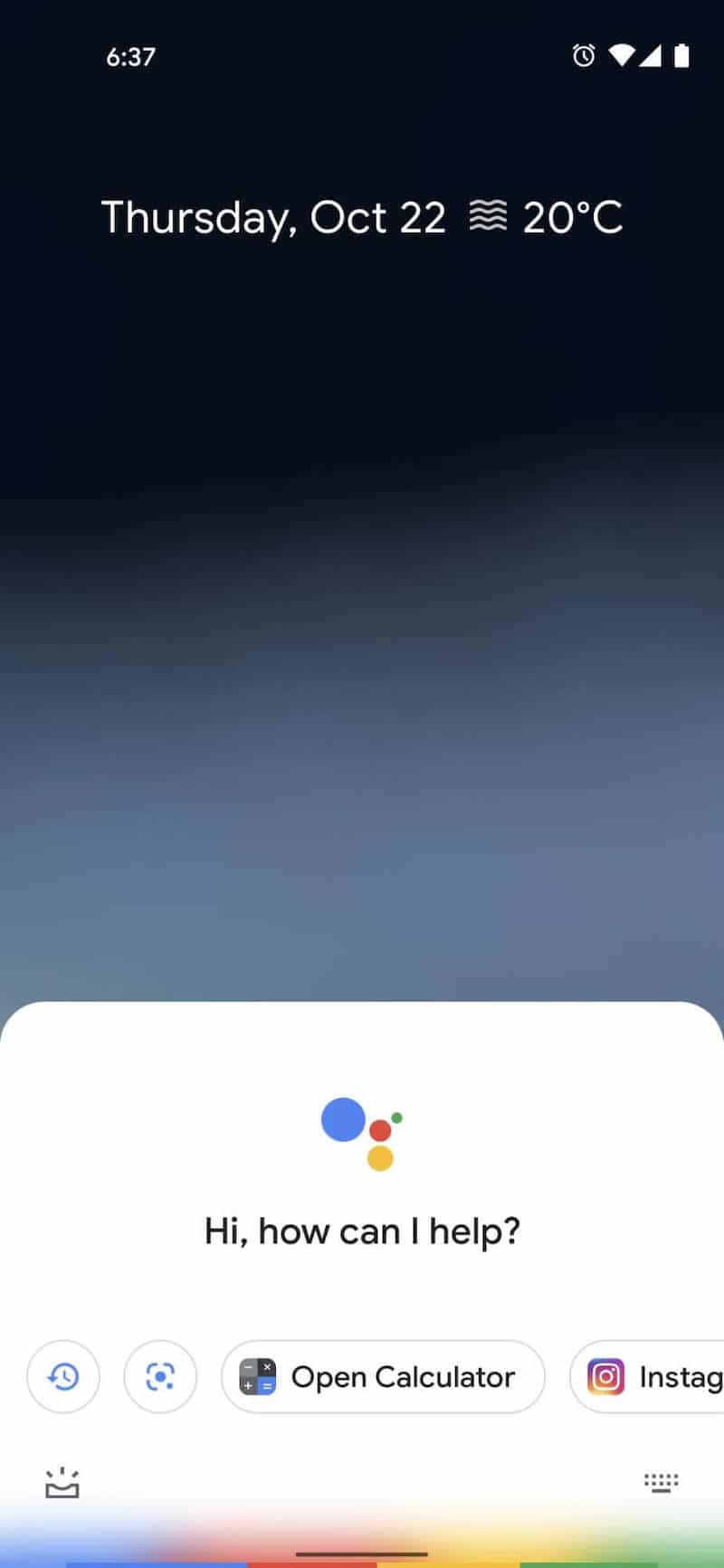 Sample Android App Home Screen With Google Assistant 