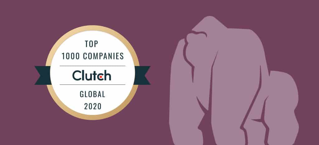 Gorilla Logic Proud to be Named a Top App Development Partner on 2020 Clutch 1000