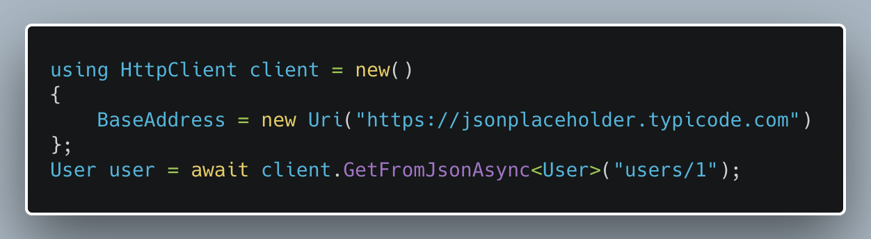 HttpClient and HttpContext now provide extension methods to serialize or deserialize JSON payloads from the network.