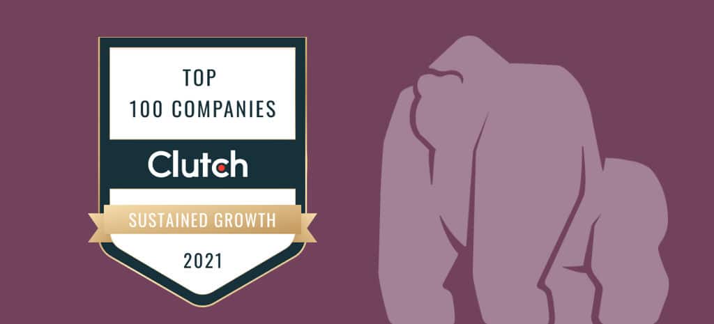 Gorilla Logic Named Clutch Top 100 Company for Sustained Growth