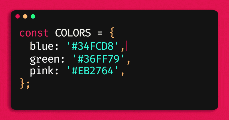 Color example using React. 
