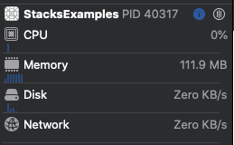 Memory usage for a VStack