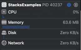 Memory usage for a LazyVStack