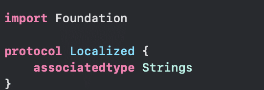 This single associated type and allows you to declare only the strings and assets you need on the object you need.