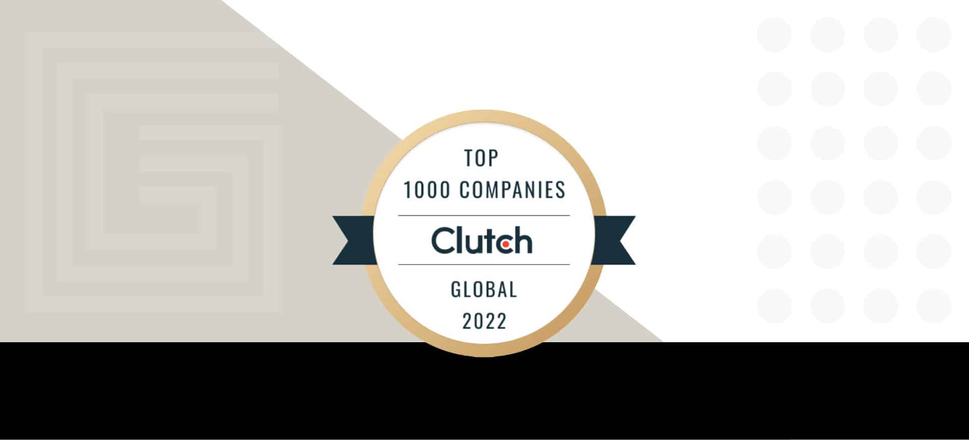 Clutch "Top 1000 Companies - Global 2022" Badge
