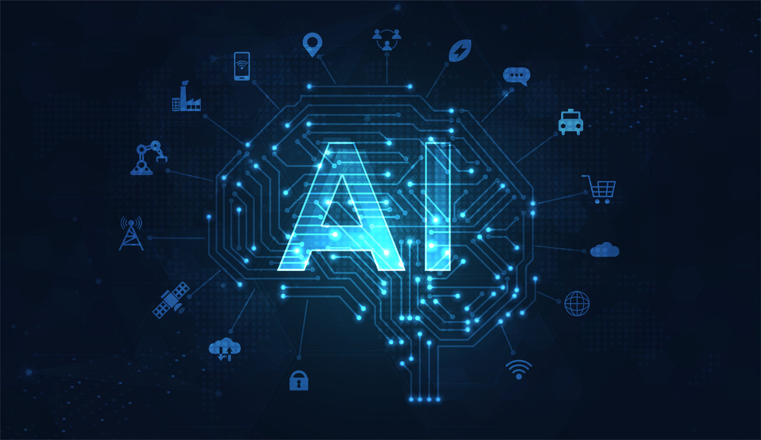 AI letters representing decision models and LLMs in enterprise AI
